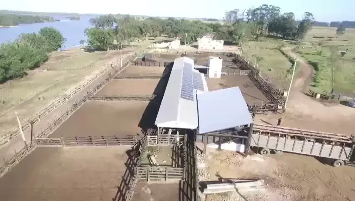 Sobrevoo dos currais próximos à lagoa